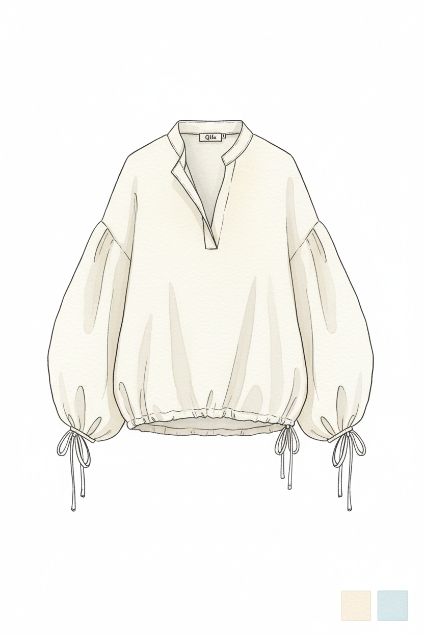 Elle Shirt V领手绘