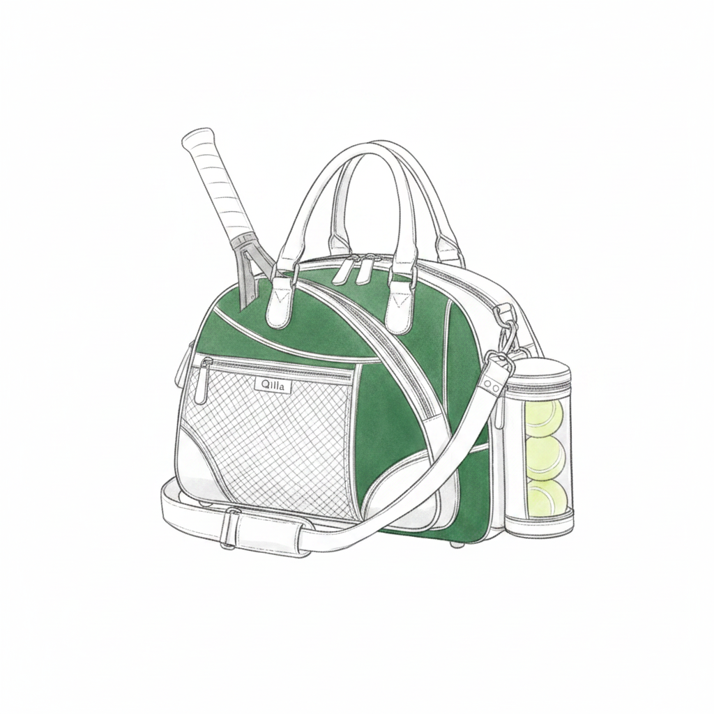 Qilla Tennis Core 墨绿手绘